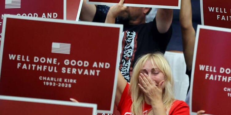 At Kirk memorial: Charlie's wife forgives assassin; Trump says he hates his enemies