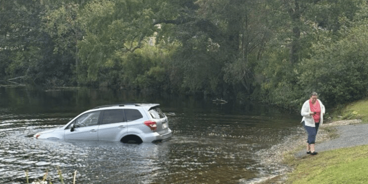 Anti-ICE Protester Forgets to Put Car in Park, Watches it Roll Into Lake [WATCH]