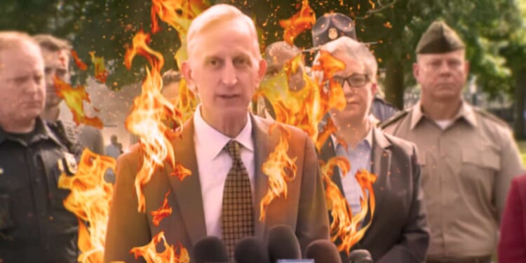 Image for article: 'We Don't Need Help Against Antifa,' Announces Portland Mayor Currently On Fire