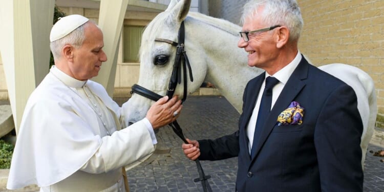 Pope Leo gets a horse