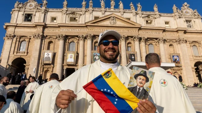 Pope Leo XIV canonizes 7 new saints, including first from Venezuela and Papua New Guinea