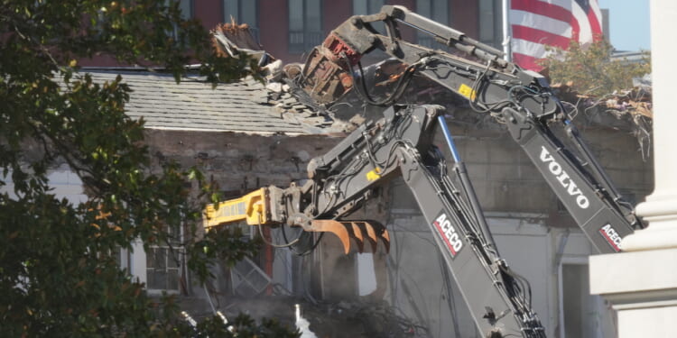 White House’s East Wing Being Demolished to Make Way for Trump’s Ballroom
