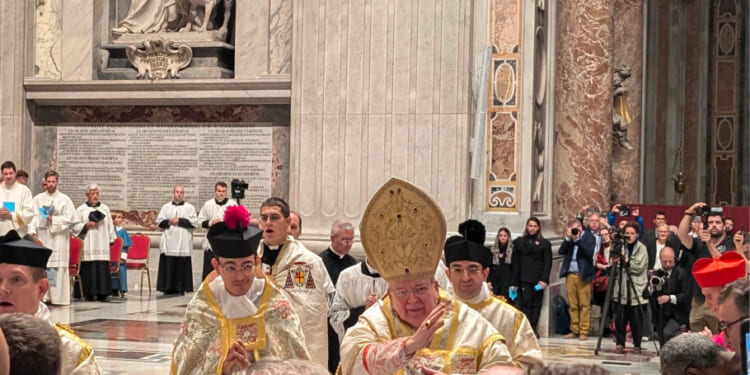 At Cardinal Burke's Latin Mass at St. Peter's: Too many people; not enough consecrated hosts