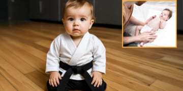 Image for article: Baby Attains 3rd-Degree Blackbelt In Rolling Out Of Diaper Changes