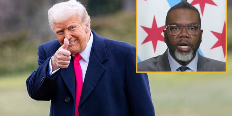 Image for article: Compromise: Trump Agrees To Designate Chicago Mayor’s House ‘ICE-Free Zone’