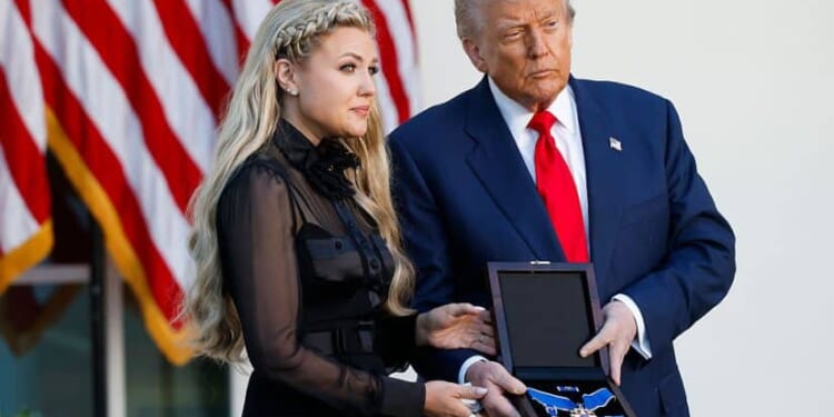Erika Kirk Accepts Charlie Kirk's Medal of Freedom on His 32nd Birthday [WATCH]