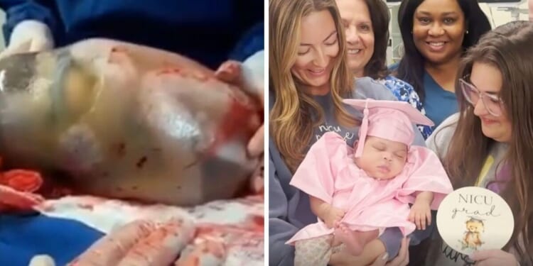 Miracle Premature Baby Born Inside Amniotic Sac Heads Home From Hospital