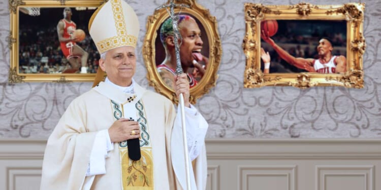 Image for article: Pope Leo Canonizes The 1996-98 Chicago Bulls