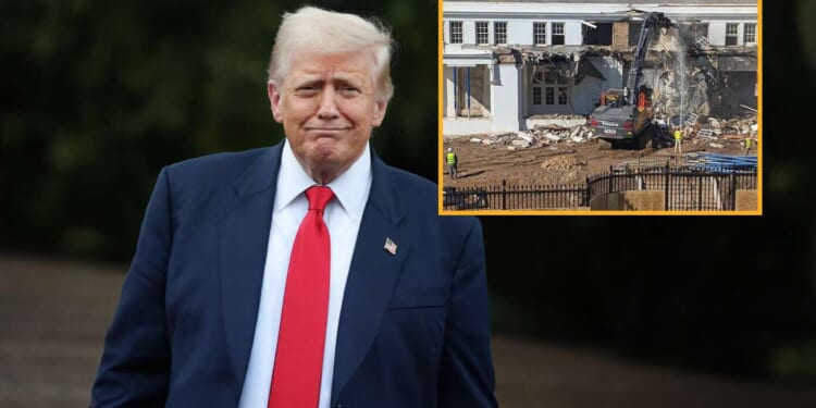 Image for article: Trump Declares White House 'ICE Free Zone' Until Construction On New Ballroom Is Done