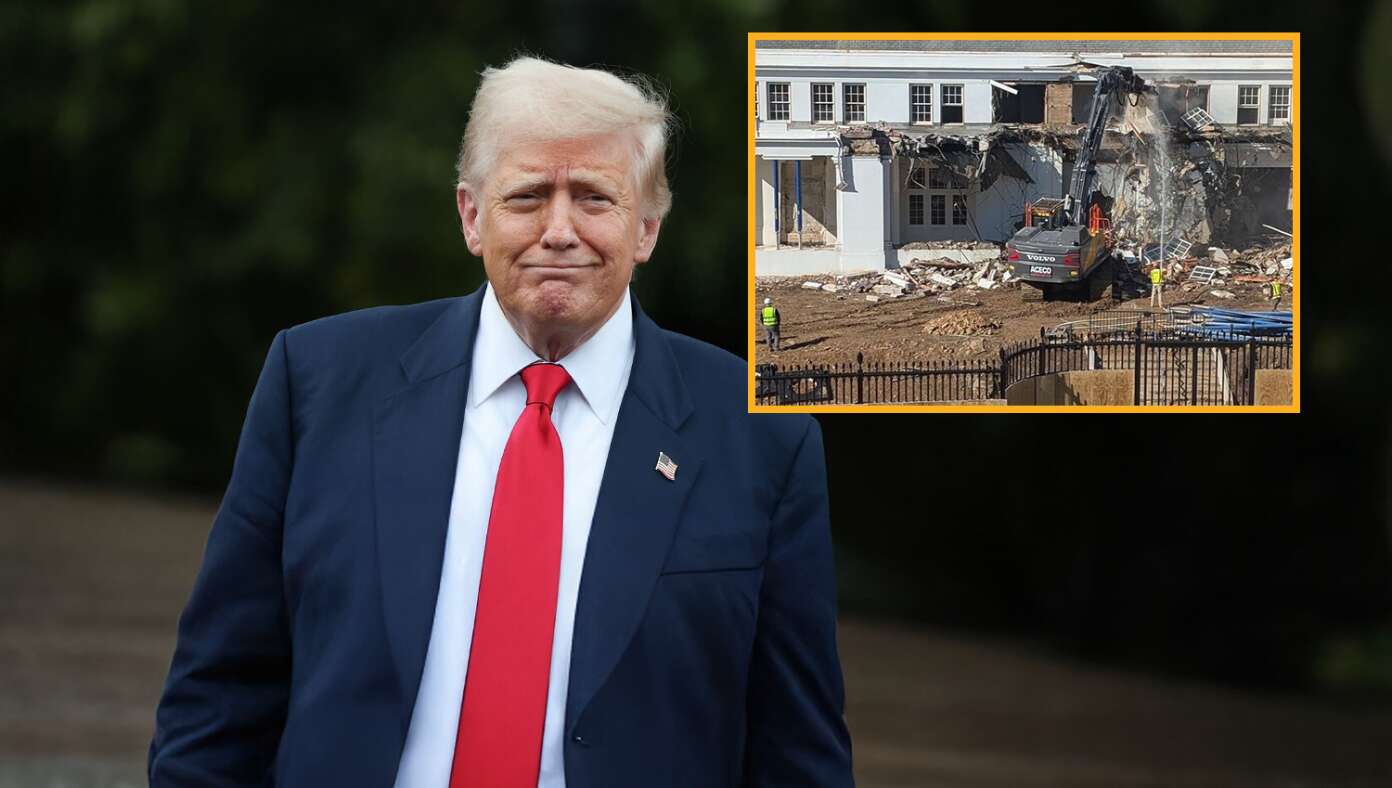 Image for article: Trump Declares White House 'ICE Free Zone' Until Construction On New Ballroom Is Done