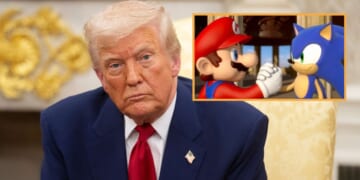 Image for article: Trump Invites Mario & Sonic To White House To Strike Historic Peace Deal