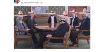 Image for article: Trump Retaliates For Peace Prize Snub With Picture Of The Nobel Committee In Sombreros