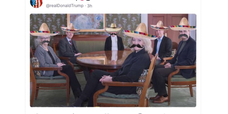 Image for article: Trump Retaliates For Peace Prize Snub With Picture Of The Nobel Committee In Sombreros