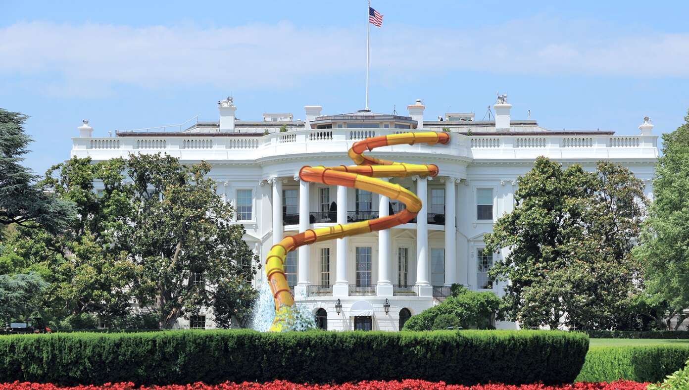 Image for article: Trump Unveils White House Water Slide