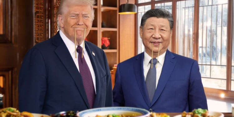 Image for article: Xi Happily Drops All Tariffs After Trump Shows Him How To Use Chopsticks To Become A Walrus