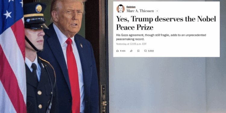 'Yes, Trump Deserves the Nobel Peace Prize'