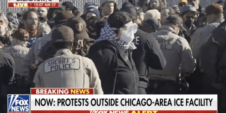 Anti-ICE Protesters Block Traffic, Get Dragged Off By Police Outside Immigration Facility [WATCH]