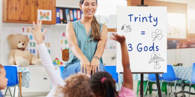 Image for article: Children's Church Sermon Jam-Packed With Heresies