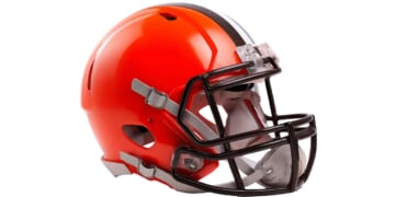 Image for article: Embarrassed Cleveland Browns Suddenly Realize They Forgot To Put A Logo On Their Helmets This Whole Time