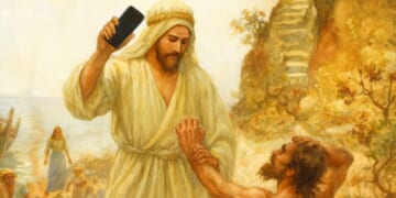 Image for article: Jesus Heals Demon-Possessed Man By Taking Away His Smartphone