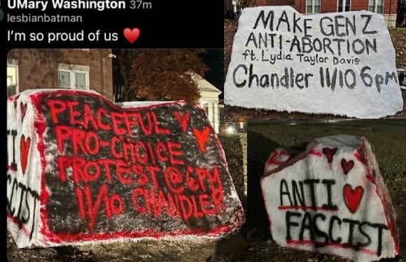 Pro-Abortion Students Vandalize Pro-Life Display, Threaten to “Pee on the Floor” at Pro-Life Event