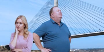 Image for article: Wife Sad As She Realizes Husband Will Never Look At Her Like He Looks At A Cool Suspension Bridge