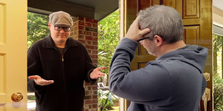 Image for article: With Internet Down, Your Uncle Now Forced To Go Door-To-Door To Share Fake News