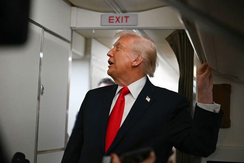 AIR FORCE DEUCE? Trump Bumped by Air Force One Bathroom Door in Hilarious Moment, 'Come on Out' [WATCH]