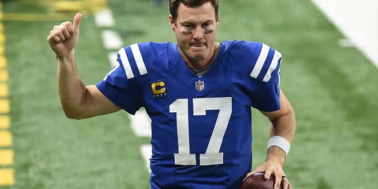 Image for article: Indianapolis Colts Debut New Trick Play Where Philip Rivers Fakes Handoff To Running Back Then Runs Off Field To Get Wife Pregnant Again