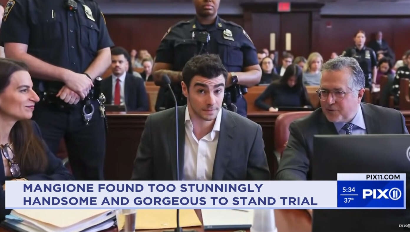 Image for article: Judge Finds Luigi Mangione Too Stunningly Handsome And Gorgeous To Stand Trial