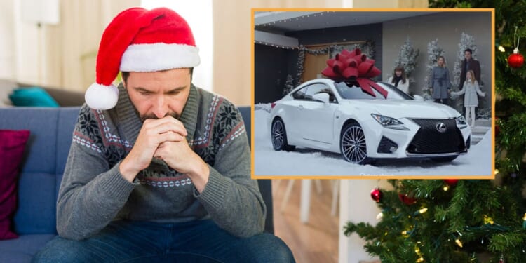 Image for article: Man Thought Adult Christmases Would Have A Lot More Surprise Cars With Giant Bows On Top