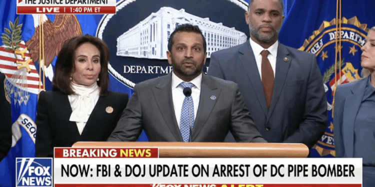 Patel Reveals How the FBI Nabbed DC Pipe Bomb Suspect [WATCH]
