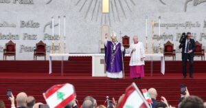 Pope urges Middle East to reject 'horror of war' at end of first overseas trip