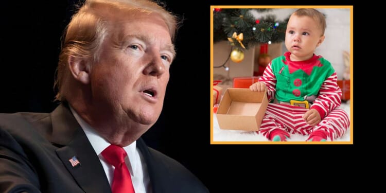 Image for article: Trump Advice for Families Struggling This Christmas: Your Kids Are Bad So Maybe They Don't Deserve Presents