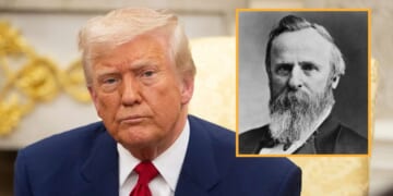 Image for article: Trump Hard At Work Coming Up With Insulting Plaque For Rutherford B. Hayes
