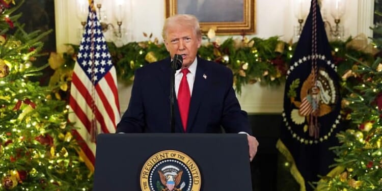 Trump Talks the Great American Comeback in Holiday Address