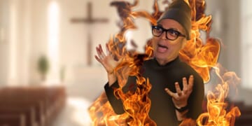Image for article: Don Lemon Immediately Bursts Into Flames Upon Entering Church