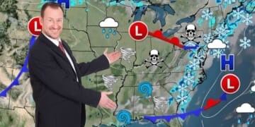 Image for article: Gleeful Weatherman Excitedly Announces Dangerous Storm Likely To Kill Everyone