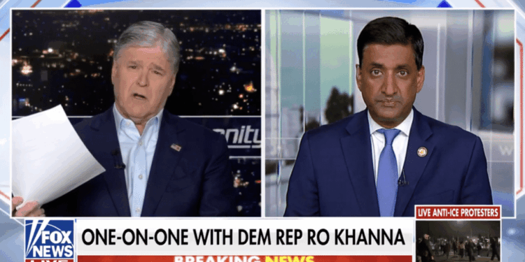 Hannity Spars With Khanna, Rips Democrats’ Rhetoric as Agents Face Attacks [WATCH]