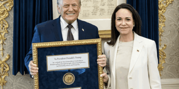 Machado Hands Trump Her Nobel Medal in Emotional White House Moment