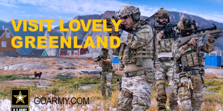 Image for article: Ominous Sign? New Army Recruitment Ads Say 'Visit Lovely Greenland'
