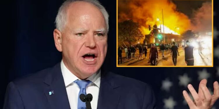 Image for article: Somber Tim Walz Announces Every Daycare Center Record Sadly Perished In Last Night's Riot