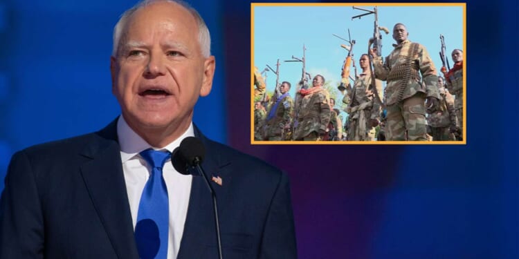 Image for article: Tim Walz Calls In Somali Military To Fight Against ICE