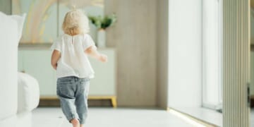 Image for article: Toddler Rushes To Save Mom From Having To Use Bathroom Alone