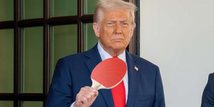 Image for article: Trump Challenges Danish Prime Minister To Ping Pong Match, Winner Gets Greenland