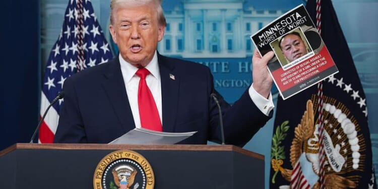 Trump Kicks Off Press Briefing With Violent Criminals Arrested By ICE, 'You Want to Live With These People?' [WATCH]