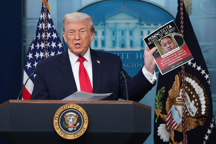 Trump Kicks Off Press Briefing With Violent Criminals Arrested By ICE, 'You Want to Live With These People?' [WATCH]