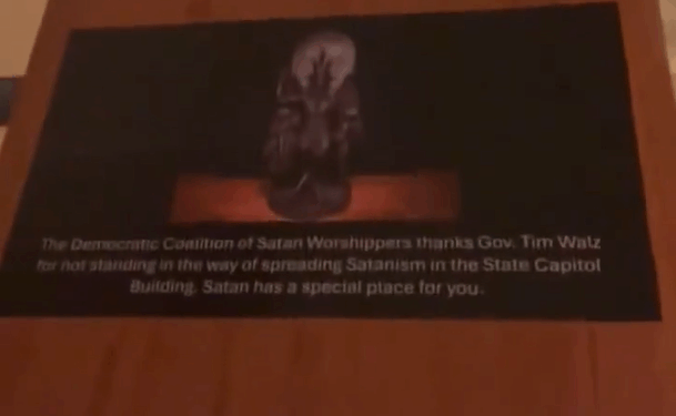 Plaque in Minnesota Capitol Thanks Governor Tim Walz for “Allowing the Spread of Satanism”
