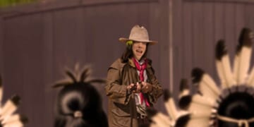 Image for article: 'The Injuns Are A-Comin!' Cries Billie Eilish Loading Musket To Defend Home From Tribe Of Redskins