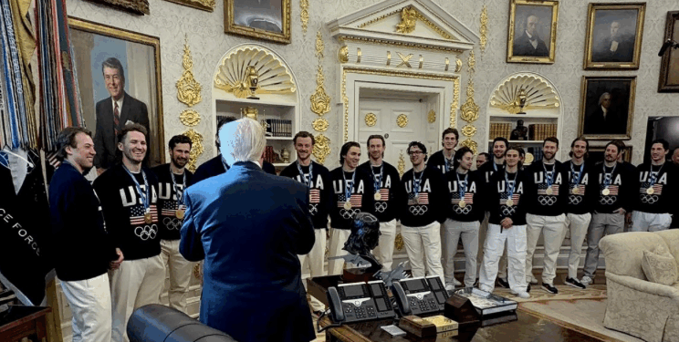 USA! USA! USA! Trump White House Welcomes Men's USA Hockey Team — 'Congratulations' [WATCH]